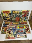 8x Vtg 1970s Daredevil Marvel Comic Book Lot (WATER DAMAGE) #68 69 70 71 89 90