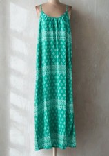 Summer Dress Size S/M Womens Dress Maxi Summer Spaghetti Straps Green Ornaments SALE
