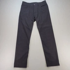 34 Heritage Pants Mens 34x34* Gray Courage Mid Rise Straight Check Dress Pant