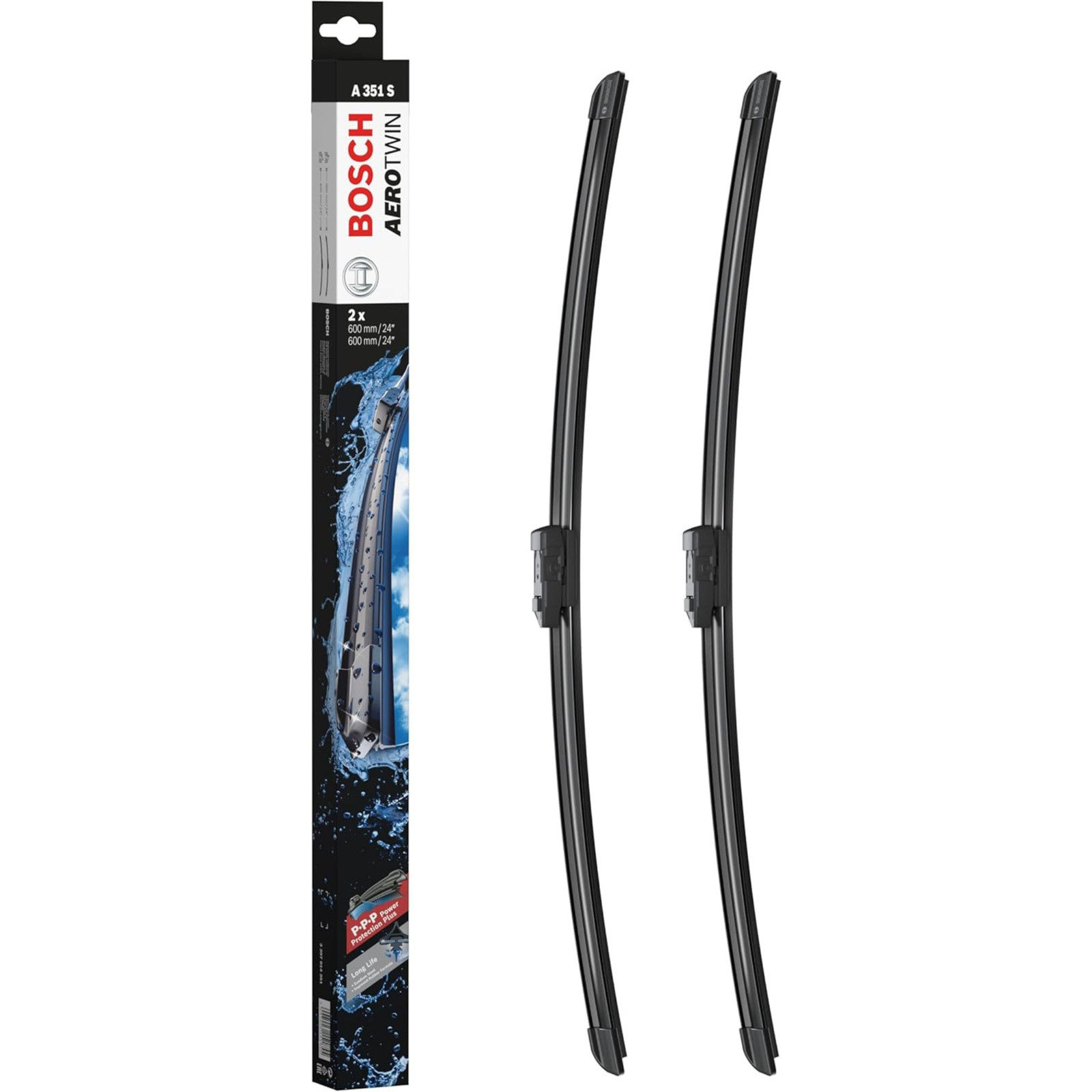 Bosch Aerotwin Flat Wiper Blade Set 24"" 600mm & 24"" 600mm A351S 3397014351 x2