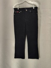 Chaps Pants Womens 4 Black Corduroy Stretch Straight Leg Classic Mid Rise Casual