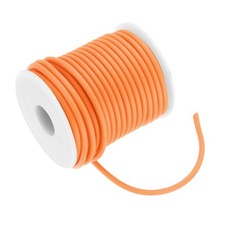 16.4 Yards Hollow Pipe Tubing Rubber Cord Knitting Barber Cord, Light Orange