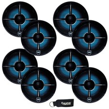 Wet Sounds REVO 6-XWB Black Closed XW Grille 6.5 Inch Marine LED Speakers