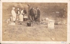 RPPC World War 1 France 1917 American Soldiers Cooking Real Photo
