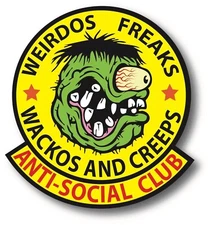 RAT ROD HOT ROD CHOPPER RAT FINK MOTORCYCLE STICKER VINTAGE RACING