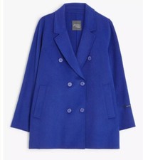 Double Breasted Jacket Persona Marina Rinaldi Nadia Blue Size Uk 26 Ref Cl2