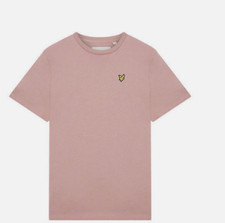 Image of Lyle and Scott Plain T-shirt Hutton Pink LEISURE CASUAL HOLIDAY FOOTBALL SIZE M