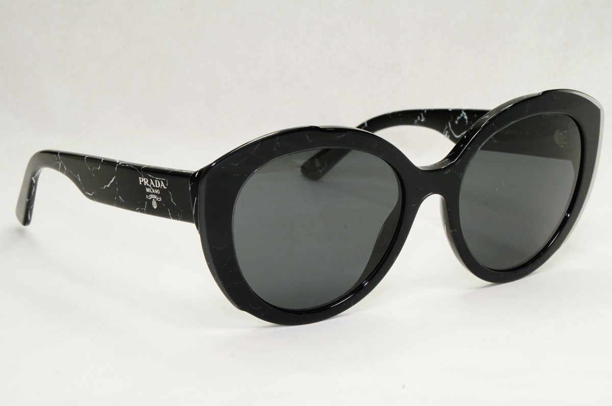 New Prada SPR 01Y 09V-5S0 Women’s Sunglasses – Black Marble Prada Dark Grey Cat Eye Ladies Sunglasses PR 01YS 09V5S0 54  main image 4