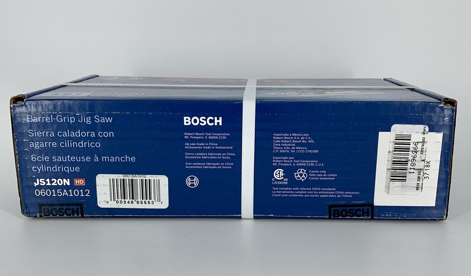 Brand New BOSCH Barrel Grip Jig Saw JS120N 12V MAX TOOL ONLY SEALED