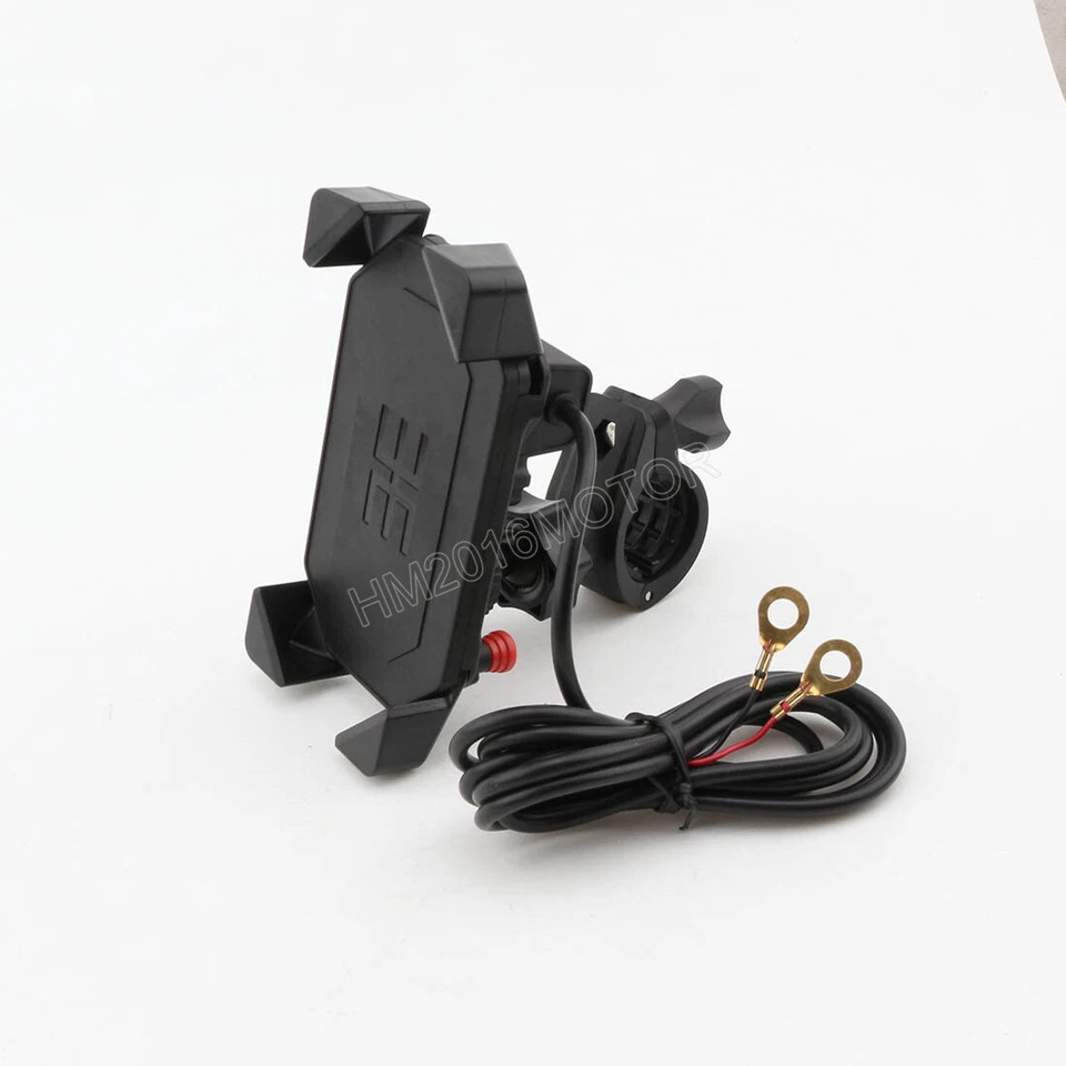 Motorcycle Cell Phone Holder USB Charger For Honda Goldwing 1500 1800 1200 - Image 4 of 4