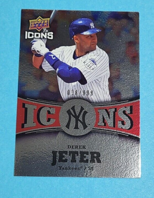 Derek Jeter 2009 Upper Deck Icons Red #IC-DJ New York Yankees #d /999 BL