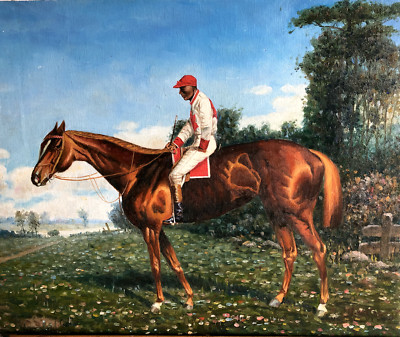 Ölgemälde Portrait of the winning horse