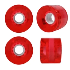 Blank Skateboard Wheels 59mm 82A Hi-Rebound Soft Cruiser Clear Red