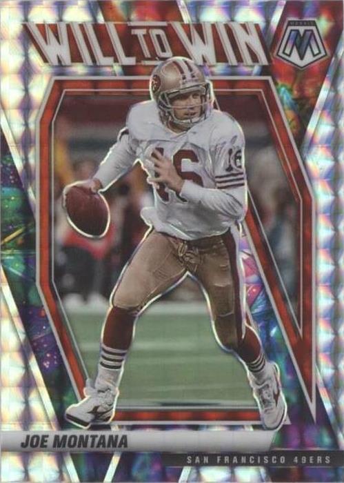 2021 Panini Mosaic - Will to Win Joe Montana #WW-16 Mosaic Prizm