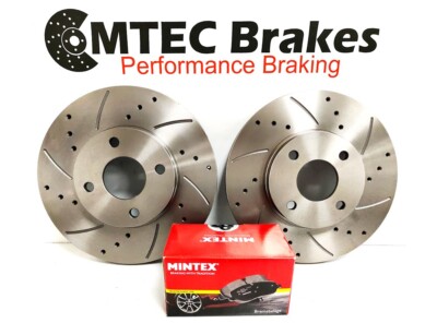 Ha Bremsscheiben & Mintex Bremsbeläge Für Kia Carens 2.0 05-06 Gelocht Gerillt