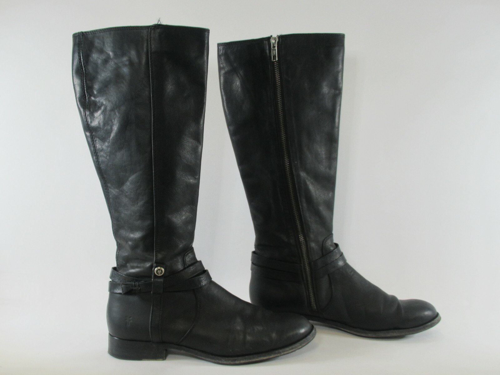 FRYE Women's Black Leather Tall Melissa 