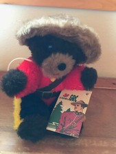 Vintage RCMP Country Small Plush Teddy Bear Canadian Mountie Stuffed Animal 8