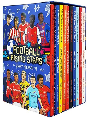 Football Rising Stars 10 Book Box Set Marcus Rashford Jadon Sancho ... Bukayo...