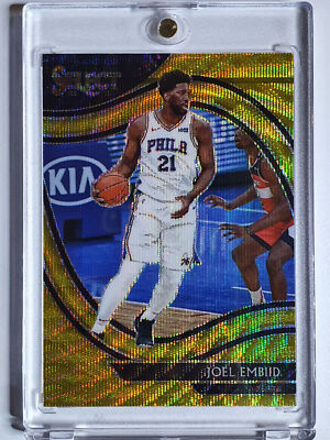 2021 Panini Select Joel Embiid #216 GOLD Wave Prizm - Ready to Grade