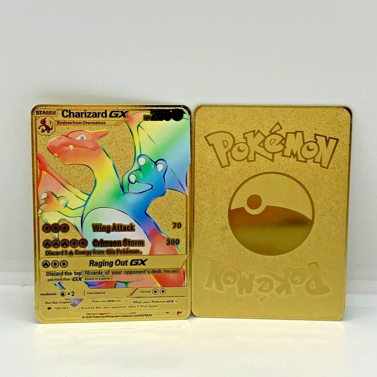 English Pokemon Card Metal, Golden Pokemon Mew Card