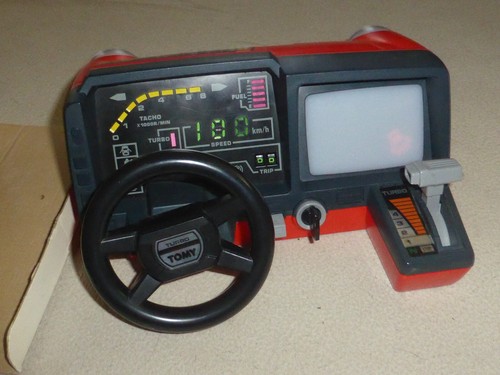 VINTAGE TOMY TURNIN TURBO ARMATURENBRETT FAHRSPIEL 1983 RENNWAGEN - Bild 7 von 11