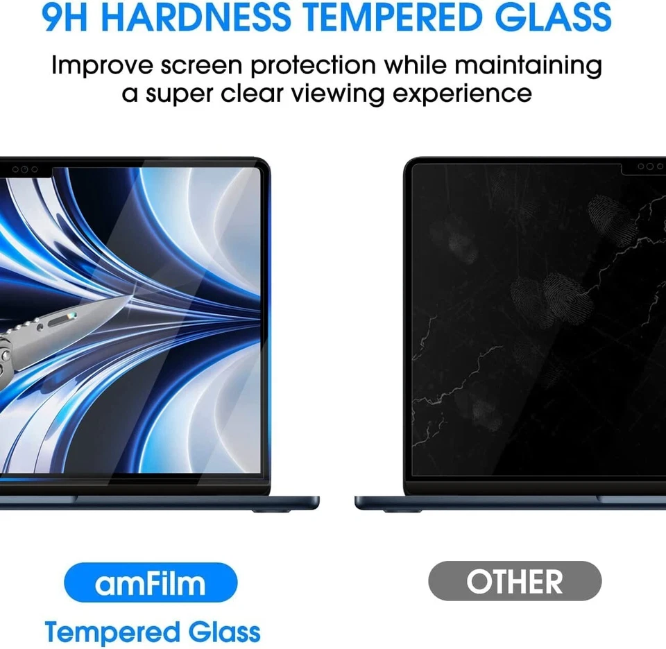 amFilm MacBook AIR 13.6inch 2022 tempered glass screen protector - Image 4 of 4