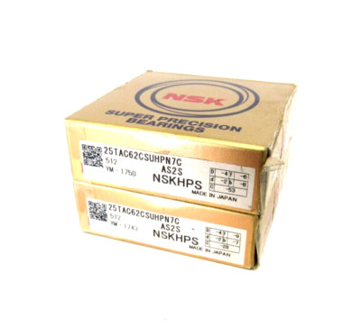 NEW SET OF NSK 25TAC62CSUHPN7C BALL BEARING