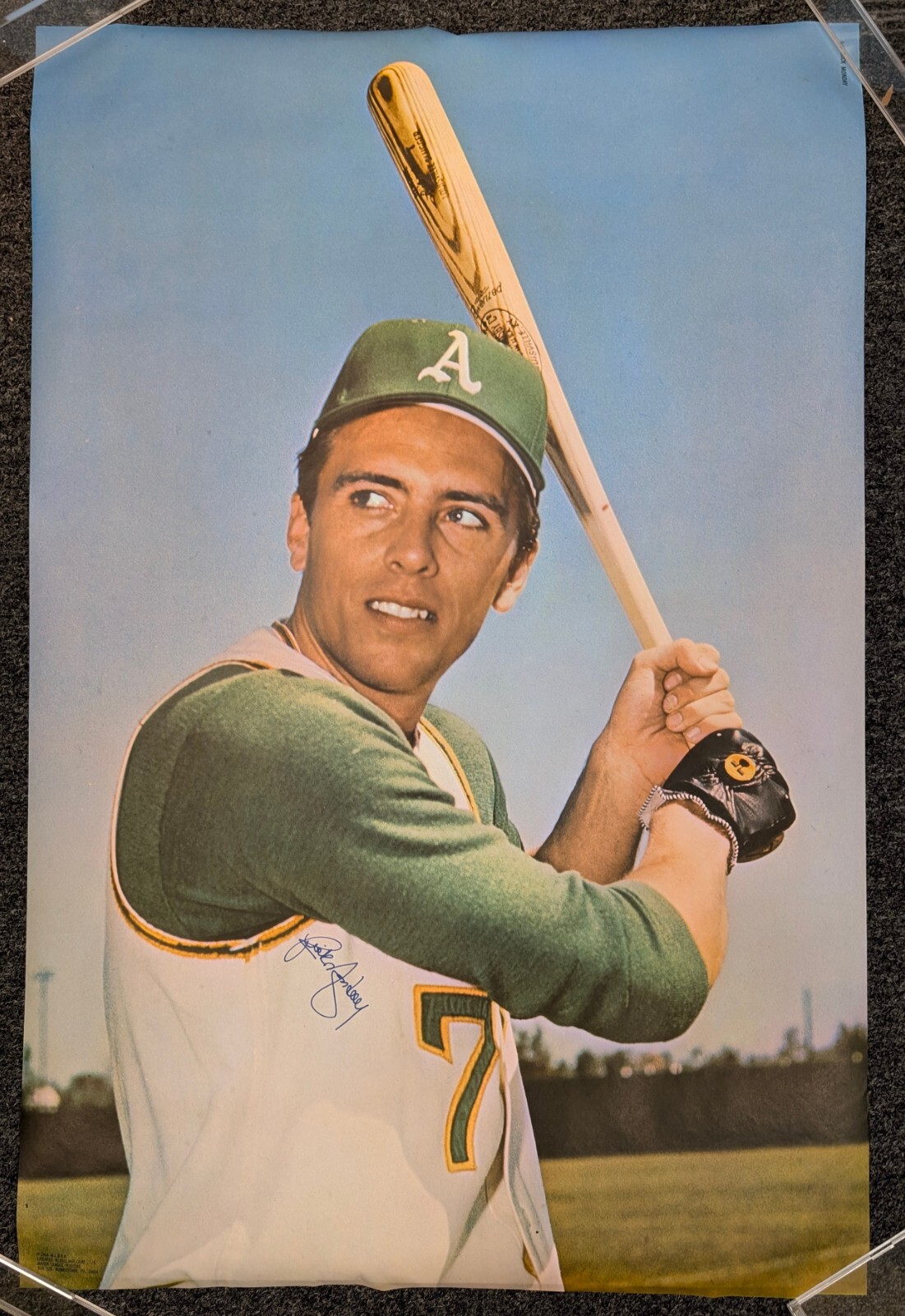 1968 Rick Monday Signed Sports Illustrated Oakland A’s Poster 24”x36” PSA/DNA