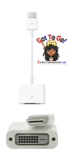 Apple HDMI (male) to DVI D (female) Adapter- Works for PC Too!!!    Only $8. - Image 3 of 4