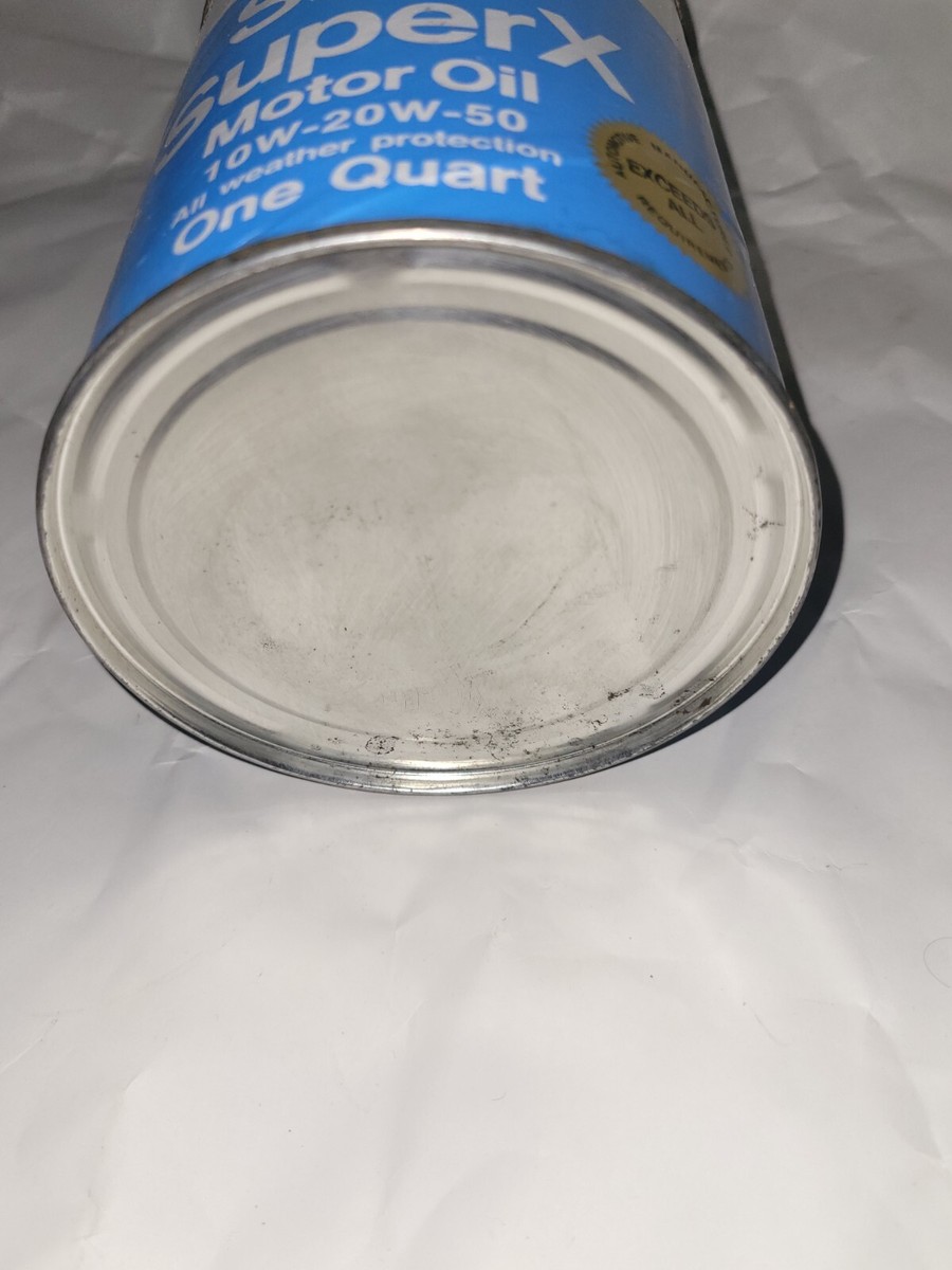 Vtg Shell Super X Full Qt. S A.E. 10W-20W-50 ARL SERVICE | eBay