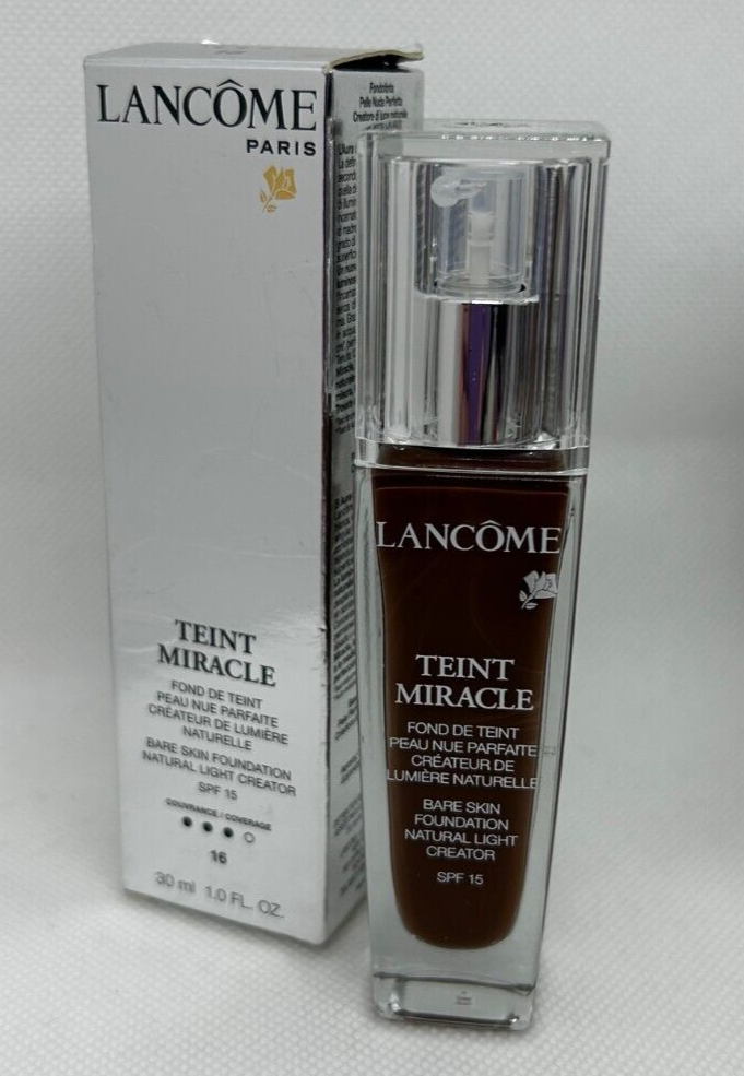 LANCOME Teint Miracle Bare Skin Foundation Shade 16 Cafe SPF15