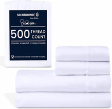 Lussuoso set lenzuola king in cotone Supima da 500 fili - Pock ultra morbido e profondo