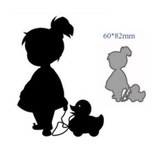 Metal Cutting Dies little Girl Decoration Scrapbook Paper Craft Stencils Die DIY