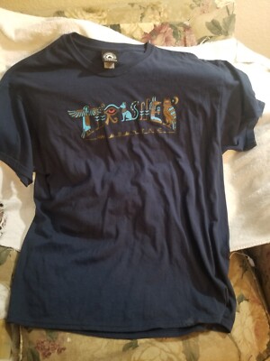 THRASHER MAGAZINE SHIRT - XL - THROWBACK - EGYPTIAN HIEROGLYPHICS - BLUE - SKATE