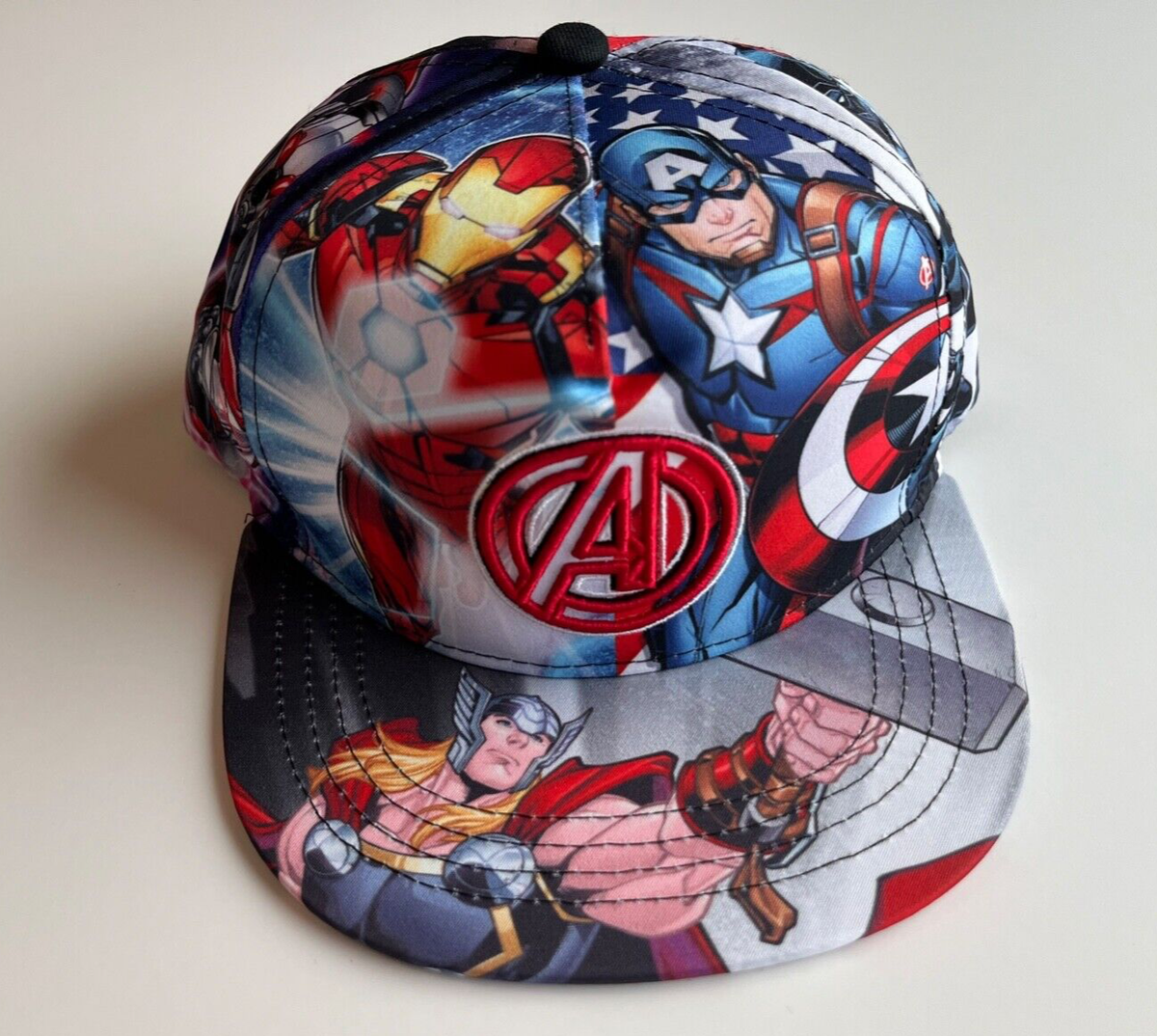 Cadeau Anniversaire Garçon Casquette Marvel Avengers Garçon - Captain America Hulk Iron Man Réglable Iron Man Casque