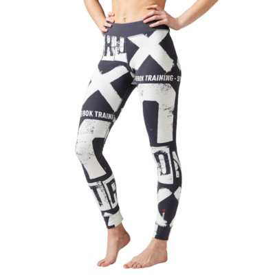 Reebok Fettschrift  Speedwick Training Compression Hose Tight Leggings