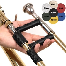 Trombone Slide Hand Guard. Secure grip. LEATHER Slide Cover Protection Wrap