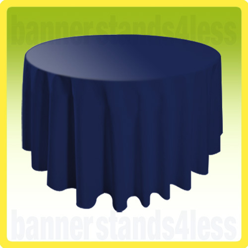 120" NAVY BLUE Round Table Cover Tablecloth Wedding Banquet Event Cloth eBay
