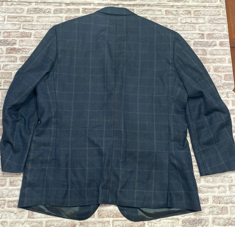 Chaqueta Abrigo Deportivo Isaia Napoli Blazer Cachemira Azul Cuadros Talla 54 Hecho en Italia Foto 2 de 4