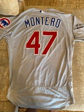 2016 Chicago Cubs Game worn?/issued Montero Post Season grey road jersey size 46