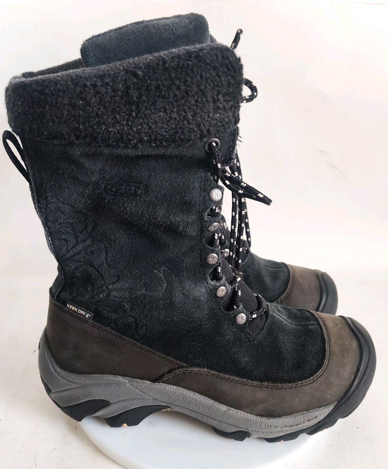 Stivali invernali Keen donna taglia 6 Hoodoo II neri scamosciati impermeabili isolati 200 g