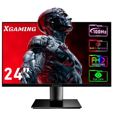Xgaming Ultra-Thin 24inch 100Hz Gaming Monitor, FHD 1080p LED Monitor