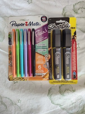  Paper Mate Flair SCENTED 6ct Medium Point. And Sharpie 2 Pk. 