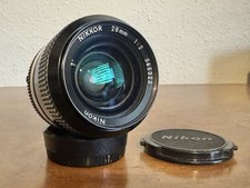 Nikon Nikkor 28mm F2 Ai manual focus lens 28 mm F/2 circa 1977 for film/digital