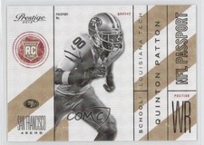 2013 Panini Prestige NFL Passport Holokote 98/100 Quinton Patton #24 0f6