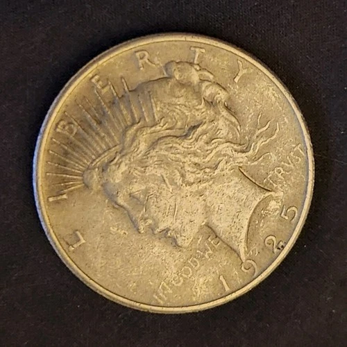 1925 Peace Dollar $1 Silver Coin Circulated Business Strike Uncertified US Coin