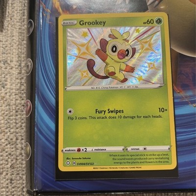 Grookey SV004/SV122 Shining Fates Shiny Holo Rare Basic 60 HP English