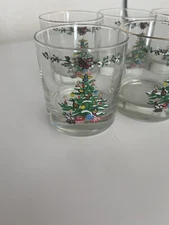 MCM Glassware (6) Low Ball Whiskey Glasses W/ Gold