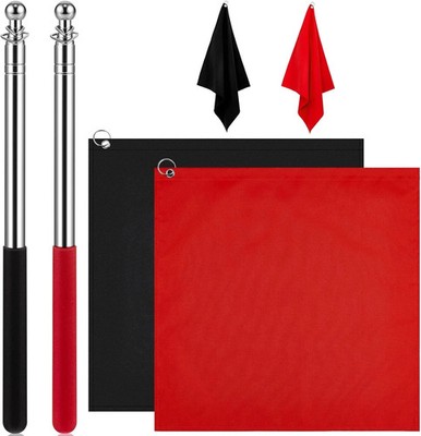 Sunnyray 48'' Horse Training Flag Equipment with black and red 