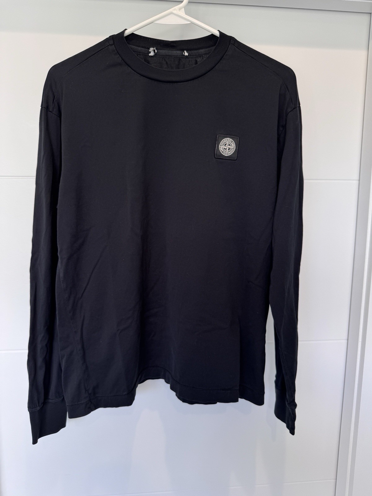 Stone Island Mens Black Patch Program LS Tee Size… - image 1